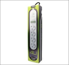 Сетевой фильтр на 4 розетки + 4USB 3.4A 2M SE4432 LDNIO